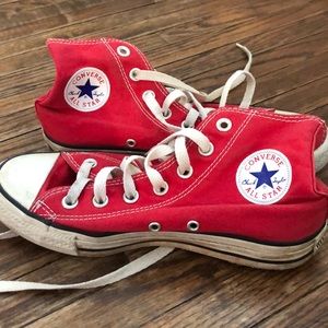 Rad & Red Converse high tops